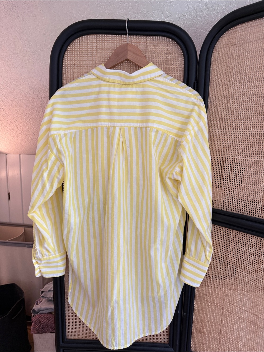 Anthropologie the Bennet Buttondown Shirt by Maeve Yellow Motif XS - Picture 5 of 9